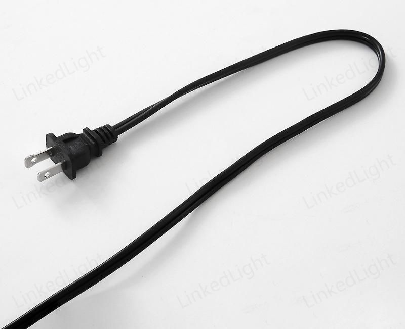 American 2 Pole Polarized Plug with Cable Wire Power Cord