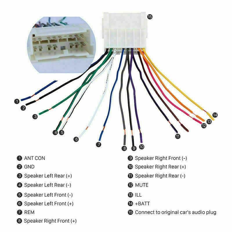 Car Radio Stereo Wiring Harness Adapter Audio Cable for Hyundai Accent 2000-2005