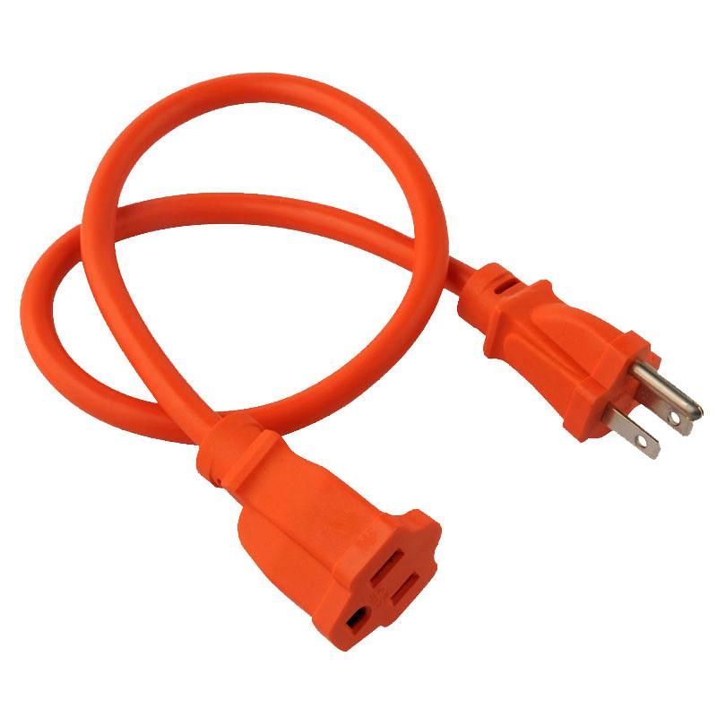 UL Approved Us Standard NEMA 5-15p 3 Pins Power Extension Cord