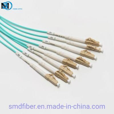 PVC Om3 MPO-LC/Upc Optical Fiber Cable