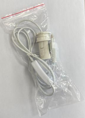 CE Approval Lamp Power Cable German 2 Core Plug E14 E27 E26 Light Stand