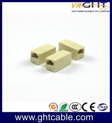 Beige Plastic RJ45 Female to RJ45 Female/8p Connector