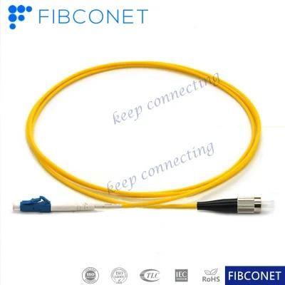 Customized Length LC Upc to FC Upc Simplex Single Mode Fiber Optic Cable Patch Cord