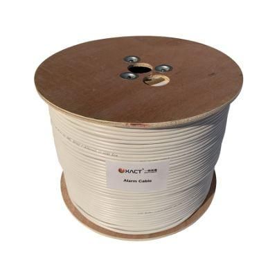 Shielded alarm cable 4x0.22mm2 Stranded conductors 7*0.2mm CCA White PVC Outer Sheath
