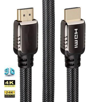 China Wholesale Shell Zinc Alloy HDMI 2.1 Flexible Flat Cable Male To Male Black