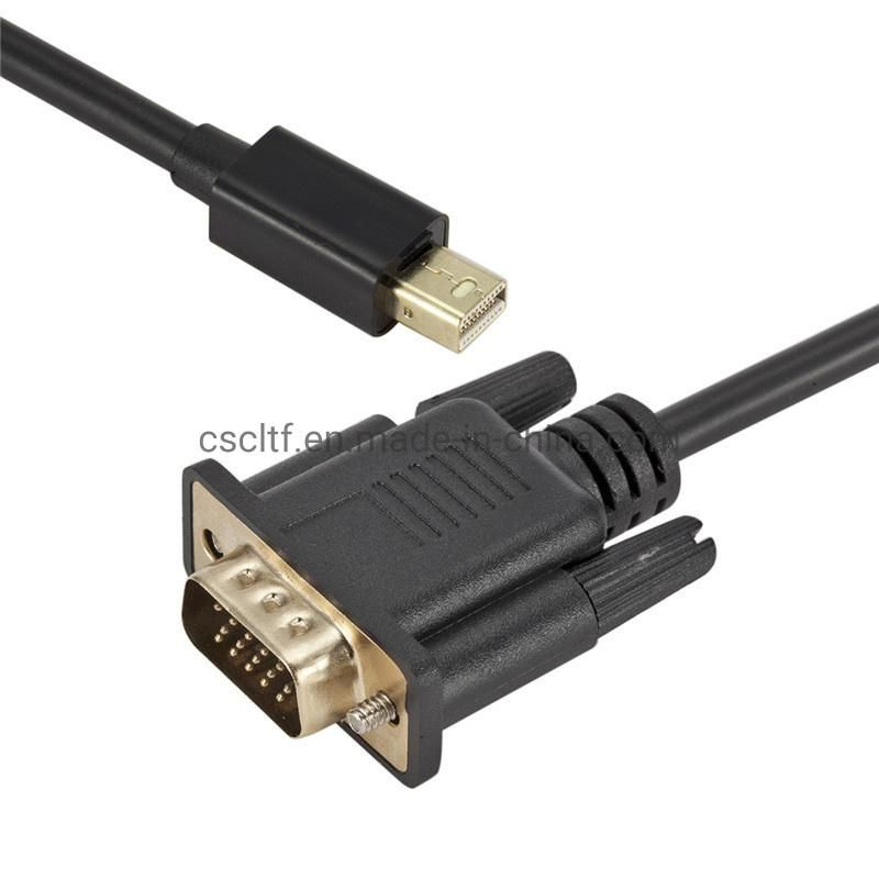 Wholesale 1.8m Mini Dp to VGA Adapter HDTV Display Port Male to VGA Male Converter Cable Adapter