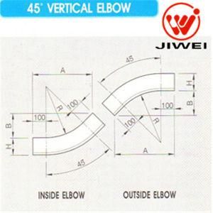 Channel Type Cable Tray Fittings of 45 Dgree Vertical Elbow