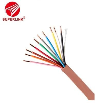 10c 18AWG Solid Bare Copper Conductor Cl2r or Cl3r Brown Riser Thermostat System Control Cable