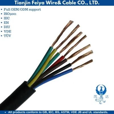 H05vvf Building Indoor Outdoor Electrical Flexible Power Aluminium Copper Control Cable Electric Wire Coaxial Waterproof Rubber Cable