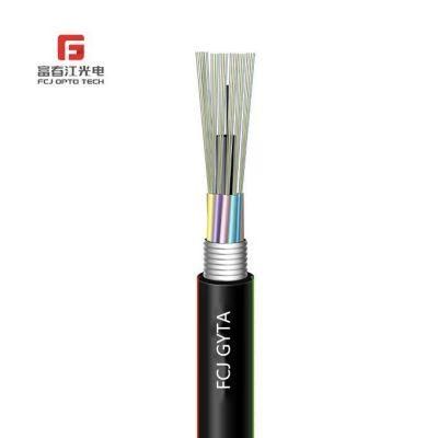 Fcj Opto Tech Fiber Optic OEM Factory Outdoor Distribution Stranded Loose Tube GYTA 4 Core Power Cable Wire Electric Cable