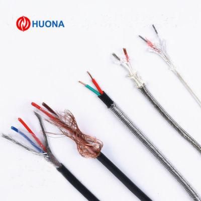 K Type T Type J Type Thermocouple Extension Cable 2*0.2mm2 with Sheild