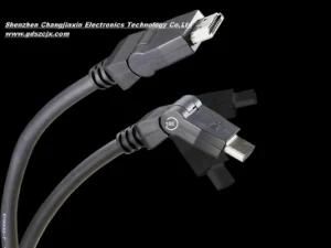 HDMI Cable with 180 Angle Rotating Plugs