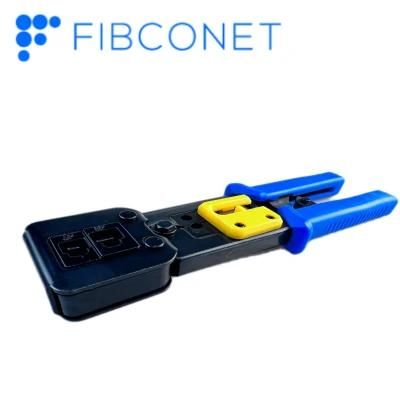 RJ45 Feed Cat5/5e/6 End-Pass-Through Connectors Crimp Tool