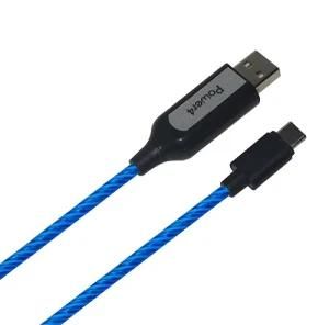 EL Visible Light Type-C to USB Flowing Round Cable Lr004