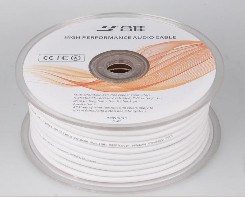 16 AWG Pure Copper Low Noise Speaker Cable, for in Wall Insulation