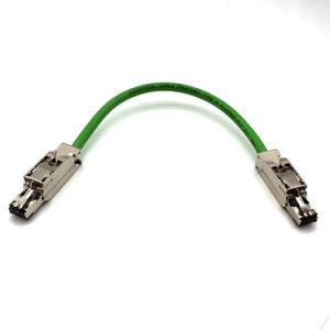 Ethernet-Technology Male RJ45 4-Pole Green Cat. 5e Connector