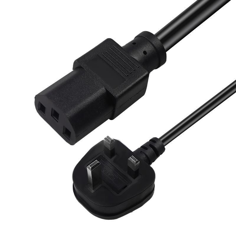 16A 250V BS1363 UK Plug with IEC60320 C13 Connector Power Extension Cable