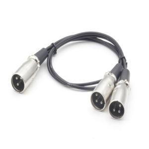 3pin XLR Male to 2 XLR Male Splitter Cable