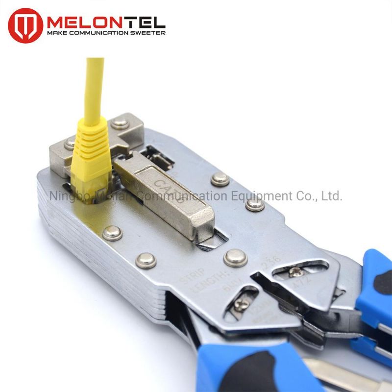 8" 4p 6p 8p STP Plug RJ45 AMP Type Crimping Tool Crimping Pliers with Ratchet