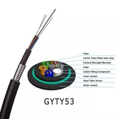 Outdoor GYTY53 Armored Fiber Optic Cable