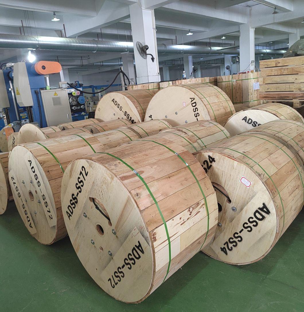 Factory ADSS Double Jacket Non-Metallic Kevlar Fiber Optic Cable