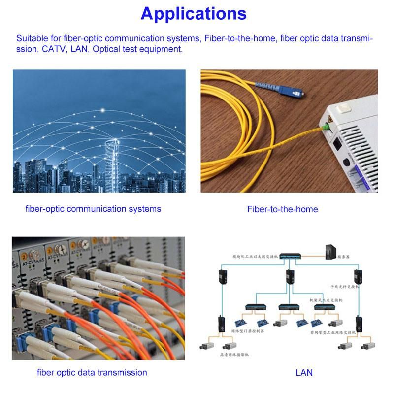 Fiber Optic Cable Sc/Upc~Sc/Upc Patch Cord Pigtail Customization Multi-Mode Simplex