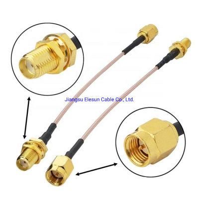 50ohm Rg316 Antenna Cable SMA-Male to RP-SMA Pigtail Coaxial Cable for Communication