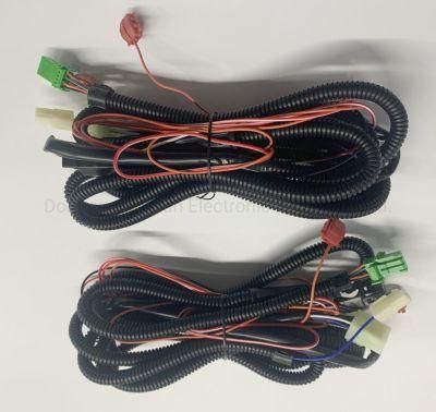 Custom Corrugated Pipe Wiring Harness Cable Assembly with Original Jst Te Molex Connnector for Automotive Parts