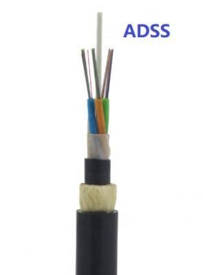 ADSS Optical Fiber 12 Fibers 50/125um Multimode Stranded Loose Tube Type ADSS Cable-Span 600m
