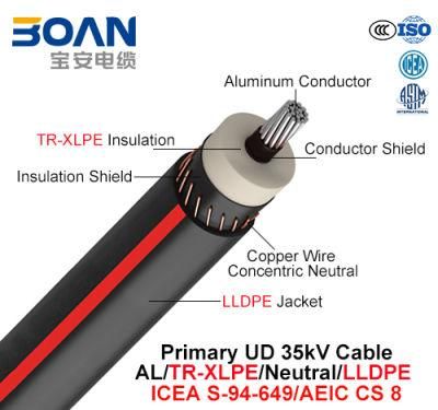 Primary Ud Cable, 35 Kv, Al/Tr-XLPE/Neutral/LLDPE (AEIC CS 8/ICEA S-94-649)