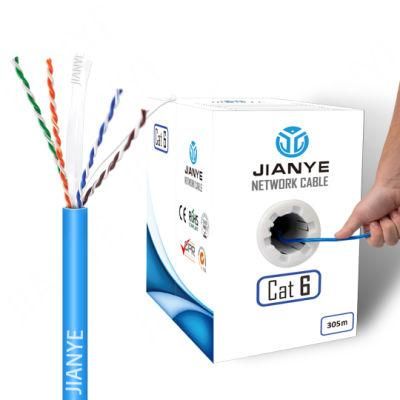 UTP Cable CAT6 305m Manufacture Price Cabo CAT6 High Quality Internet Cable Customizable LAN CAT6 CCA Cable