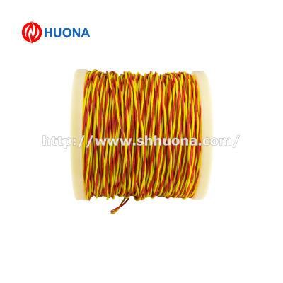 2*0.711mm Red-Yellow Type K Thermocouple Extension Wire with High Temp. 1000c Fiberglass