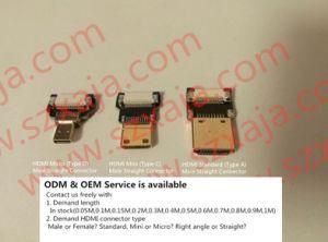 Xaja HDMI Micro (Type D) Male Straight Connector