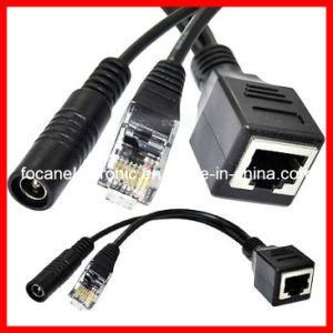 Poe Splitter Cable with Cat5 Female Cable and DC Power Cord &amp; Poe Cable