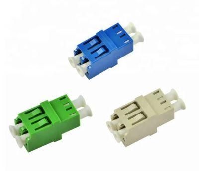 Low Insertion Loss Sm Sx Sc APC Fiber Optic Adapter with Double Flange
