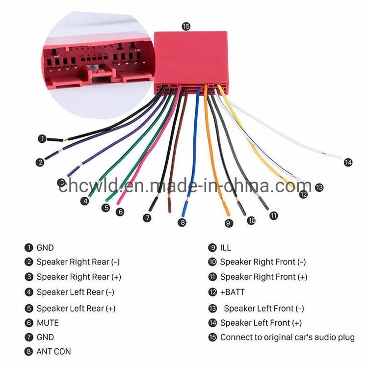 Car Harness Wiring Cable Adapter for Mazda Factory Radio to Aftermarket Radio