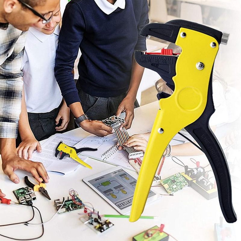 Olearn Wire Stripper with Cutter Wire Stripping Tool 10-24AWG for Flat Ribbon Cable Wire Electrical Automotive Repair