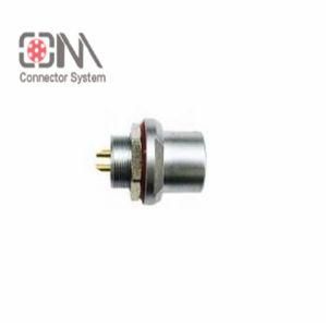 Qm F Series Zhn Protruding Socket Circular Metal Push-Pull RJ45 M12 Connector Banana Plug Socket Terminal Connector