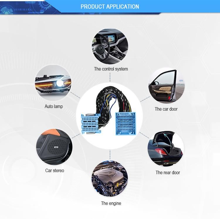 60p Blue Connector Wire Harness for Audi Car