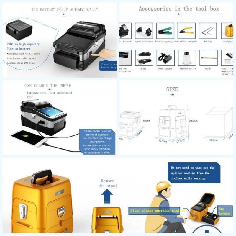 FTTH/FTTX Ai-7 Multi Function Fiber Optic Cable Fusion Splicer/Splicing Machine