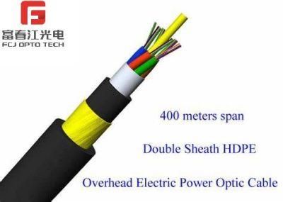 Polyethylene (PE) Outer Sheath or The Electric Mark (AT) Outer Sheath Communication Fiber Optic Cable Outdoor Double Jacket ADSS