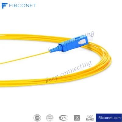 FTTH Single Mode Simplex Sc/Upc 0.9mm Fiber Optic Pigtail