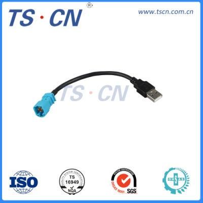 Tscn Wire Harness USB+3.5 Jack Automotive Customized Wire Harness