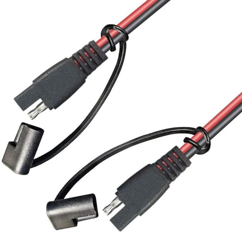 SAE Cable:12 Feet Long Copper Wire,Spt-2 16AWG,2 Pin, Red Wire Is for Positive and Black Wire for Negative, The Whole Harness Is Heavy Duty, Thickness and Durab