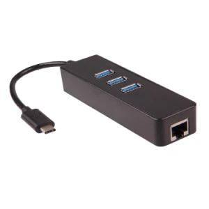 USB 3.1 Type C to Gigabit Ethernet Network +USB 3.0 Hub 3-Port Cable LAN Adapter