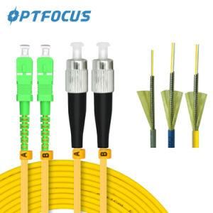 Singelmode Armoured Fiber Optic Patch Cord 1m 1.5m 2m 3m Sc/FC/St/LC Upc/APC Duplex Fiber Optic Drop Patch Cord