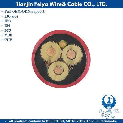 Nyy Type 241 Open Cut Mining Cable 1.1 Kv Semiconductive Elastomer Screened Power Cores Mining Cable Electric Cable