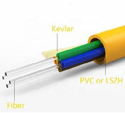 Manufacture Indoor Tight Buffer Fiber Cable 4 Core GJFJV Optical Fiber Cable