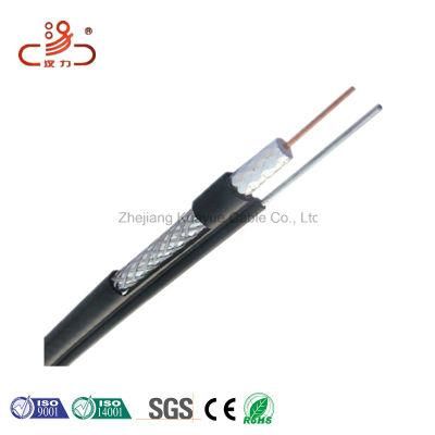 RG6 Coaxial Cable with Messenger Steel Wire Self Supporting