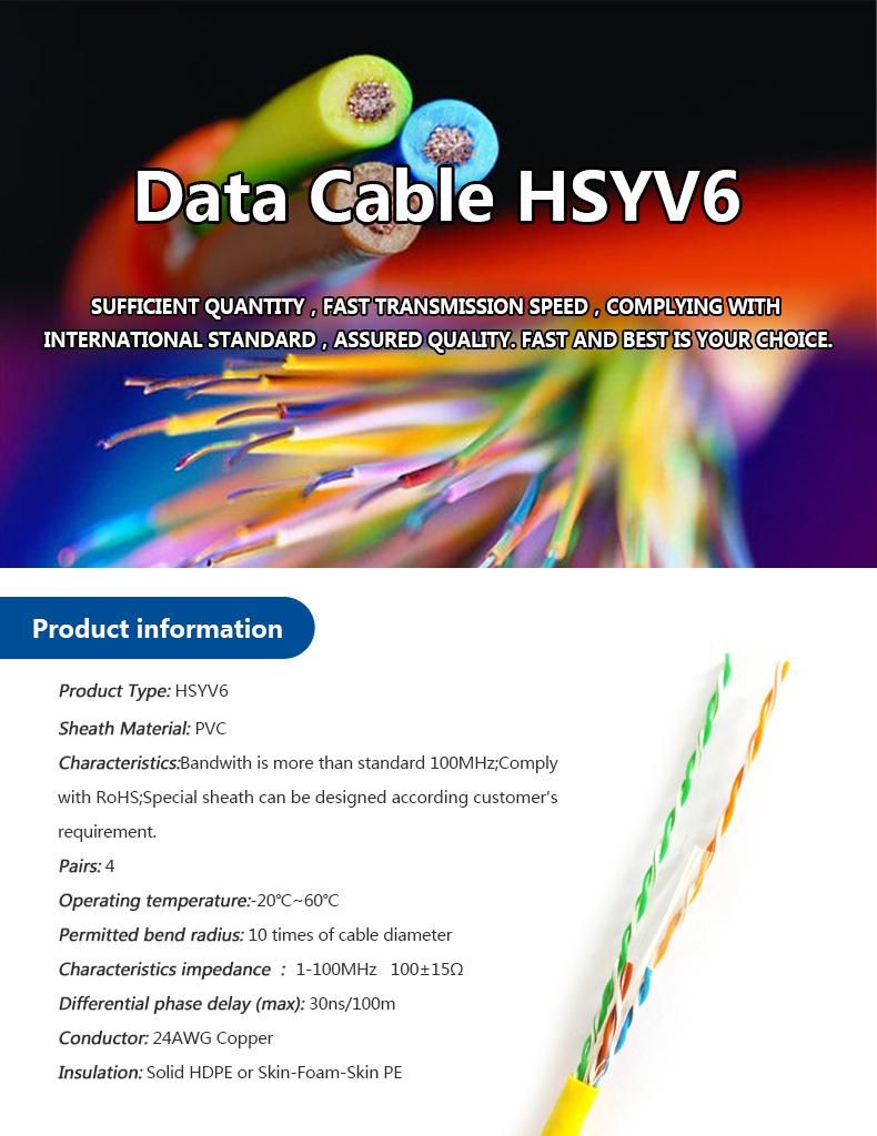 23AWG CAT6 LAN Cable 305m Roll Price with Good Quality